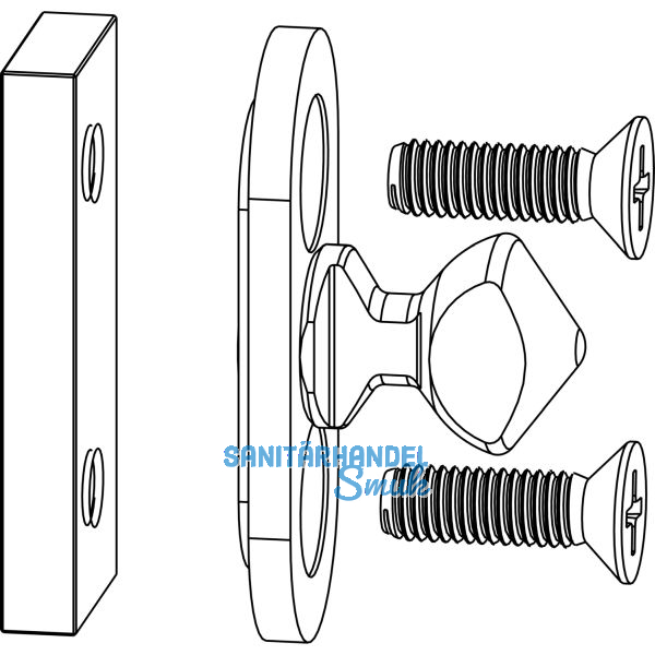 MACO HS Verriegelungsbolzen Standard, komplett f�r Schema C/L, silber (103261)