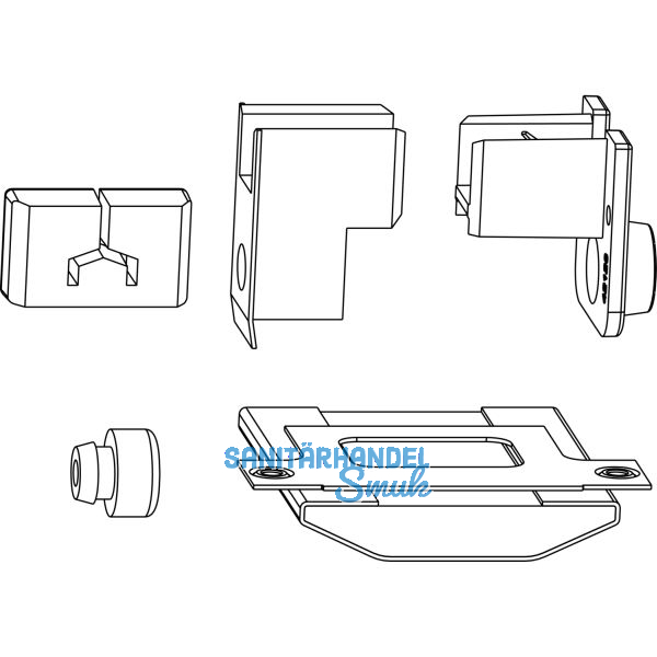 MACO HS Zubeh�r f. F�hrung oben univ. nieder, 68/28, Schema A, silber (101753)