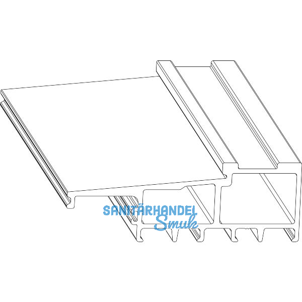 MACO Fiber-Therm Bodenschwelle Grundk�rper 180, L=6500 mm, silber (466671)