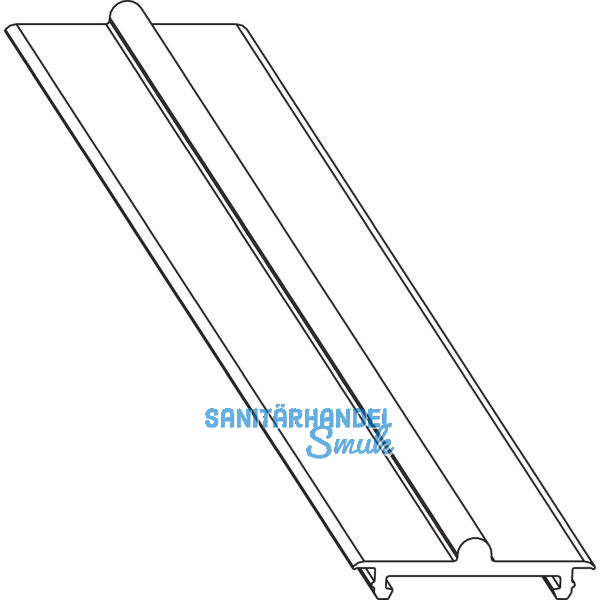 MACO Fiber-Therm Laufschiene unten flach, H=5 mm, L=6500 mm, Alu silber (466687)