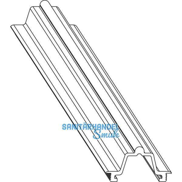 MACO Fiber-Therm Laufschiene unten hoch, H=15 mm, L=6500 mm, Alu silber (466688)