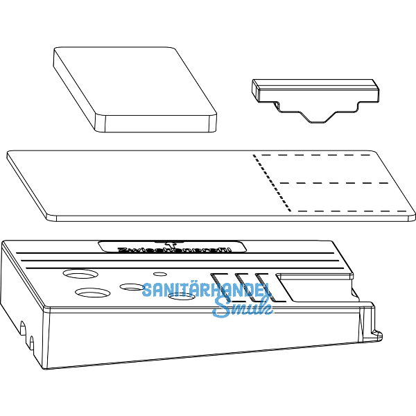 MACO HS Dichtungsplatten-Set m.Entw�sserung, Zwischenprofil 115, links, silber