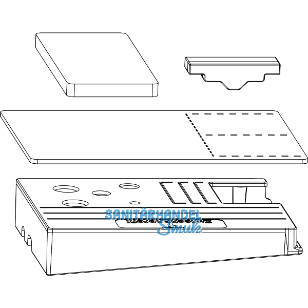 MACO HS Dichtungsplatten-Set m.Entw�sserung, Zwischenprofil 115, rechts,silber
