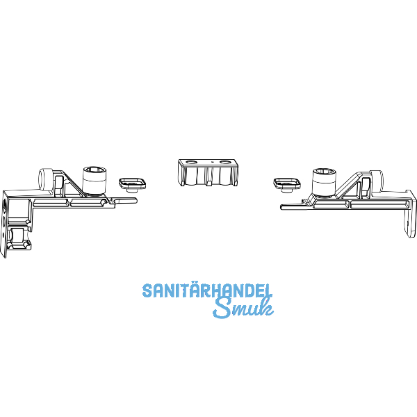 MACO HS Zubeh�r Standard f�r F�hrungsschiene oben fl�chenb�ndig, silber (104779)