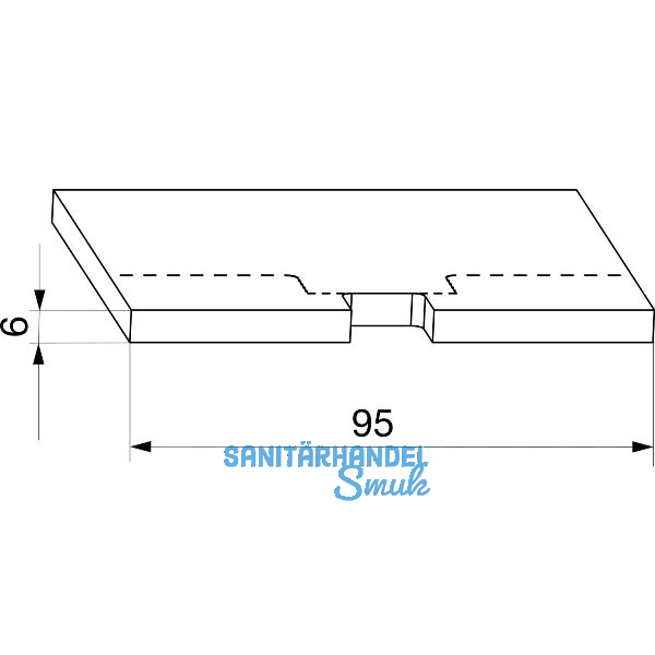 MACO HS Anschlagsdichtungsplatte universal, Gummi schwarz (369760)