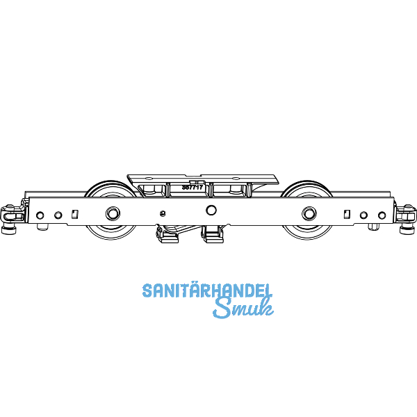 MACO HS Laufwagen mitte einzeln, ohne B�rsten, 300 kg, silber (214691)