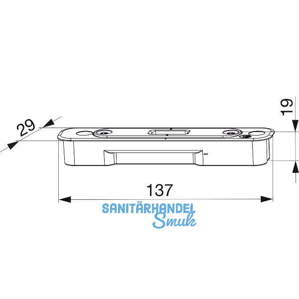 MACO HS Schlie�teil f�r Hakengetriebe f�r Holz, verstellbar, silber (228403)