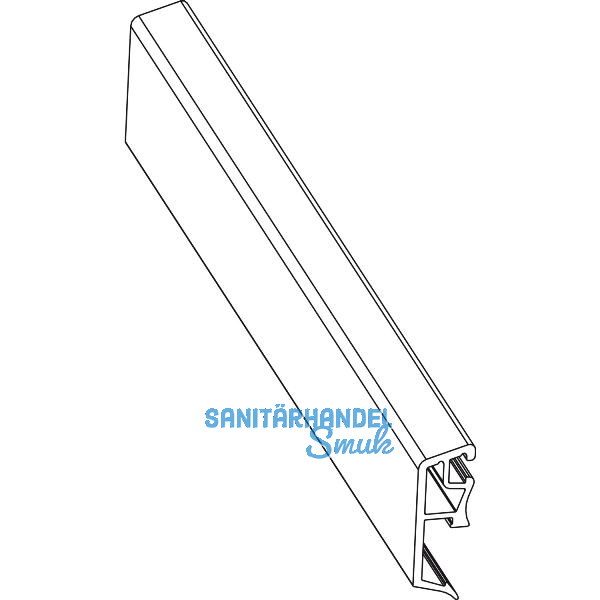 MACO Fiber-Therm Abdeckleiste Holz/Alu f. rahmenlose Fixverglasung, L=5000 mm
