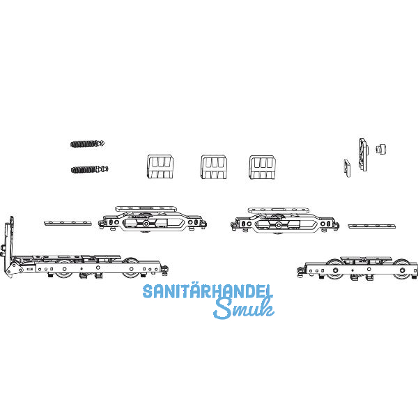 MACO HS Grundkarton Laufwagen 400 kg, mit B�rsten, silber (103069)
