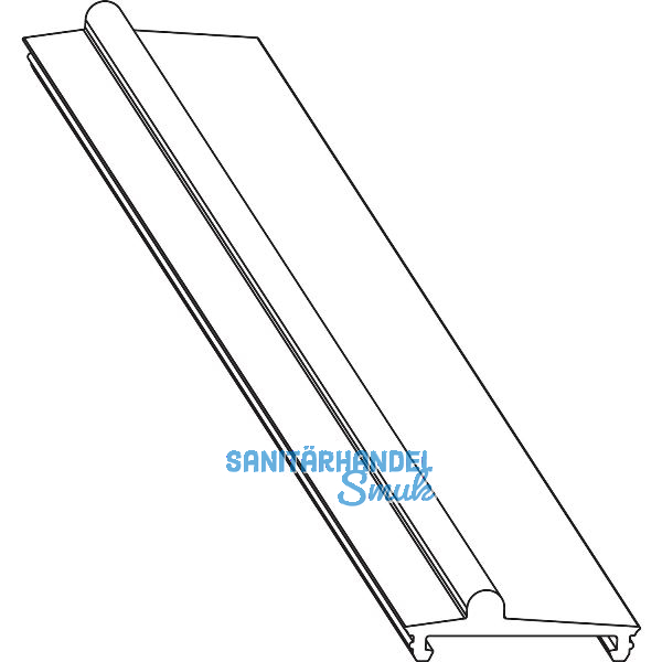 MACO Fiber-Therm Laufschiene unten flach asymmetrisch, H=5 mm, L=3500 mm, silber