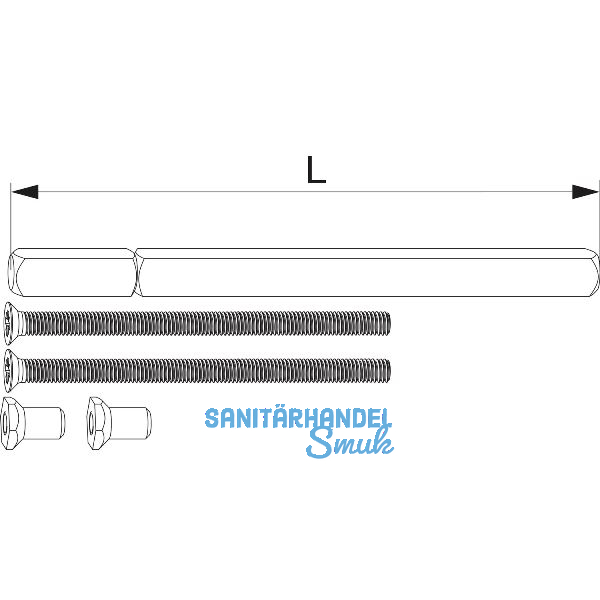 MACO HS Griffbefestigung-Set f�r Griff innen/Griff au�en, TS 58-92 mm