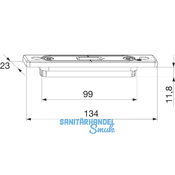 MACO HS Schlie�teil f�r Hakengetriebe, Schema A, PROFINE 76/88, silber (228418)