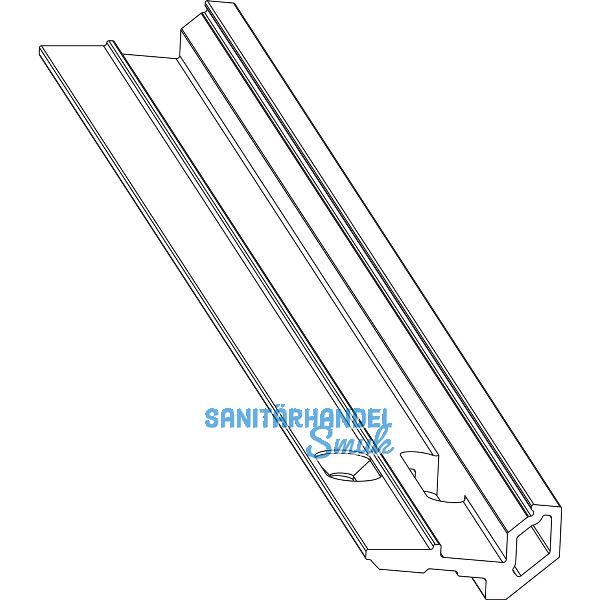 MACO Fiber-Therm Glasaufnahmeleiste Holz/Alu, rahmenlose Fixverglasung L=2500 mm