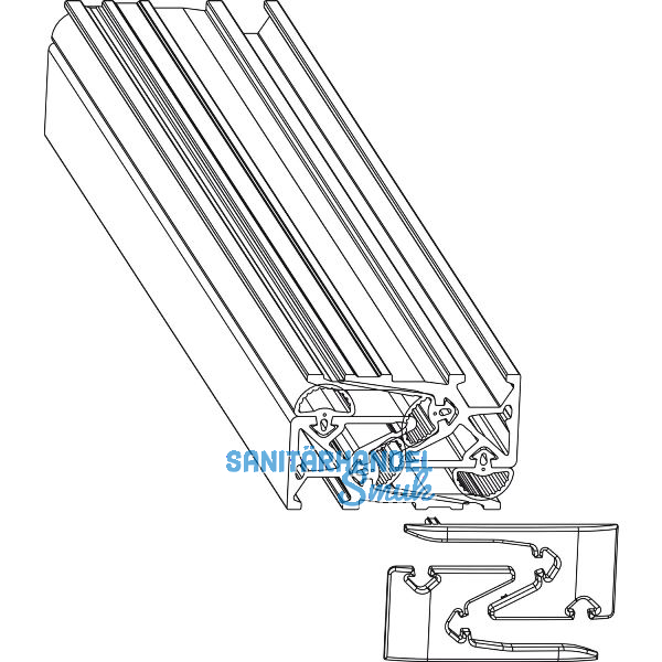 MACO HS Dichtungsschienen-Set PVC Fl�gelabstand 28 mm L=5000 mm schwarz