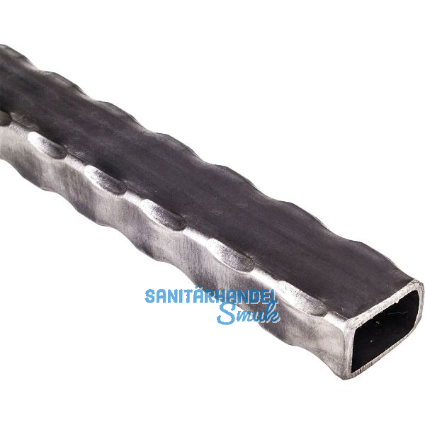 ARTEFERRO Rohr 50 x 30 x 2,5, L�nge 3000 mm, Schmiedeeisen geh�mmert