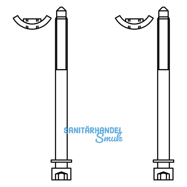 GU Thermostep Eckverbinder-Befestigungsset unten