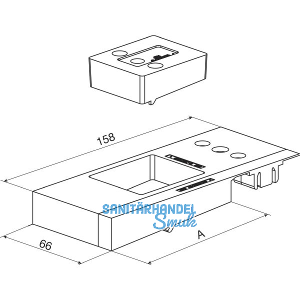 GU Thermostep Rahmen-Eckverbinder-Set unten IV68