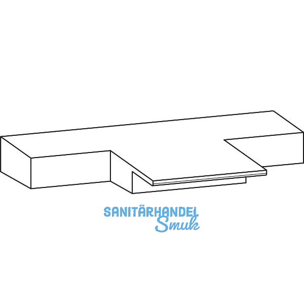 GU Thermostep Dichtplatte f�r Mittelsto� unten IV78, schwarz