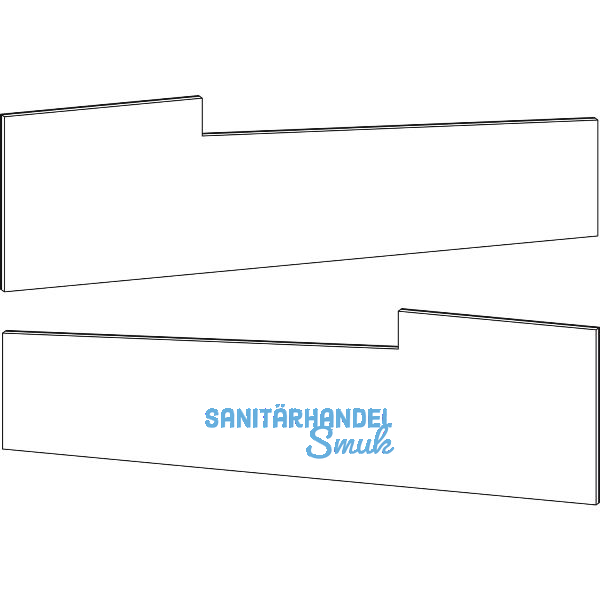 GU Thermostep 204 Seitendeckel-Set f�r Bodenschwelle silber