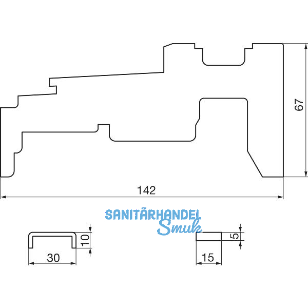 GU Thermostep 164 Bodenschwellen Verbinder-Set