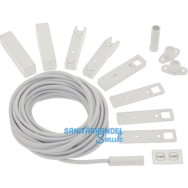 Einbaut�rkontakt B5469 Anschlussleitung 5m, inkl. Aufbaugeh�use, Kunststoff wei�