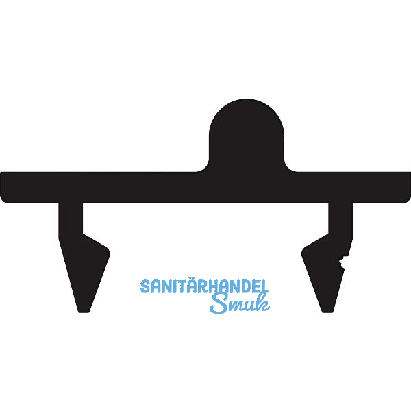 GU HS Laufschiene 5 P2107 f�r Bodenschwelle 2,8 mm Versatz L=4000 mm silber