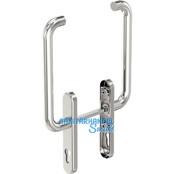 GU HS Drehgriffgarnitur RONDO 180� Griff innen/au�en mit PZ Edelstahl