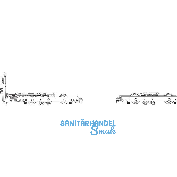 MACO HS Grundkarton Laufwagen 300 kg mit B�rsten ohne Zubeh�r silber (105509)