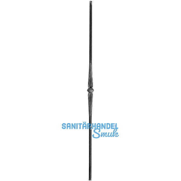 ARTEFERRO Zwischenstab � 12, mit Mittelelement 1 Knopf, 1000mm, Schmiedeeisen
