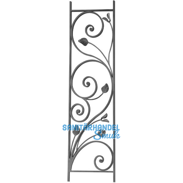 ARTEFERRO Zierelement, Profil 14 x 8 mm, 1000 x 275 mm, C-Bogen, Schmiedeeisen