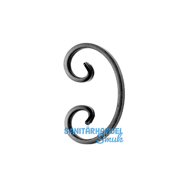 ARTEFERRO C Schnecke, 75 x 120 mm, Schmiedeeisen