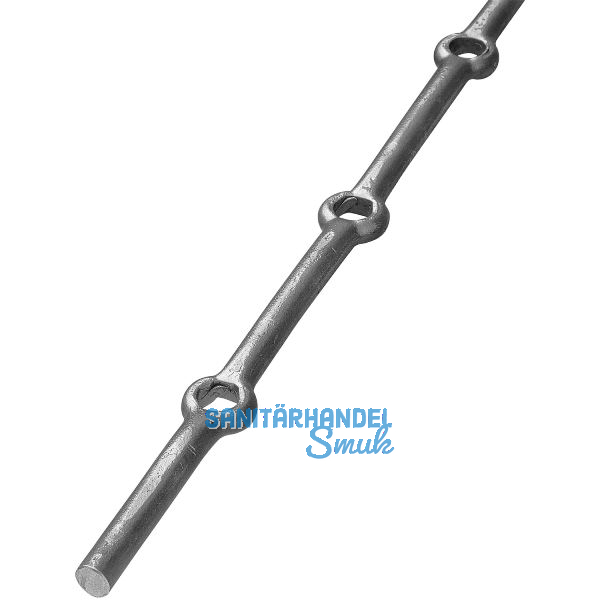 ARTEFERRO Lochstab, rund � 12mm, Lochabstand 120mm, 2000 mm, Schmiedeeisen