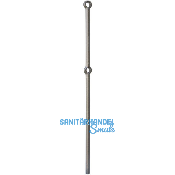 ARTEFERRO Gelochter Steher, � 25 mm, rund mit 2 L�cher, 1200 mm, Schmiedeeisen