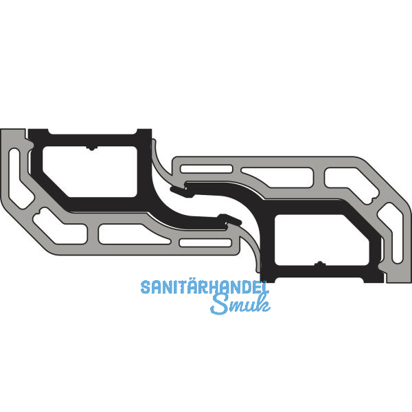 GU-937/934 HS Mittelsto�sicherung-Set Fl�gelabstand 25-29 mm L=2400 mm grau