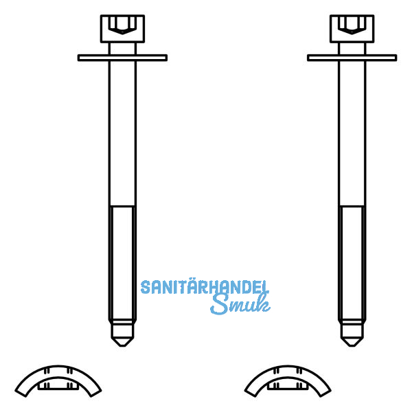 GU Eckverbinder-Befestigungsset oben