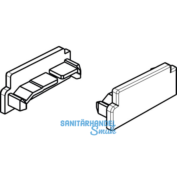 GU Thermostep/Timberstep Endkappe zu Aufsatzschiene P1634, links