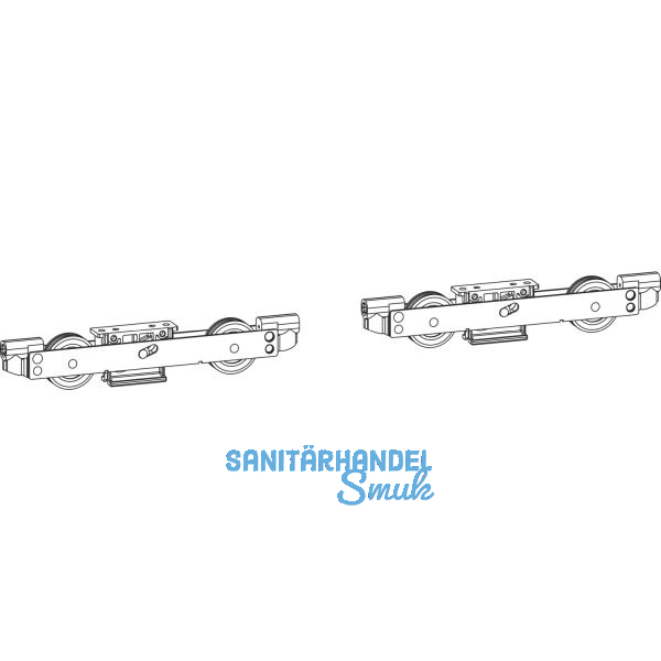 GU-934 HS Grundkarton Tandemlaufwagen 400 kg Stahl verzinkt silberf�rbig
