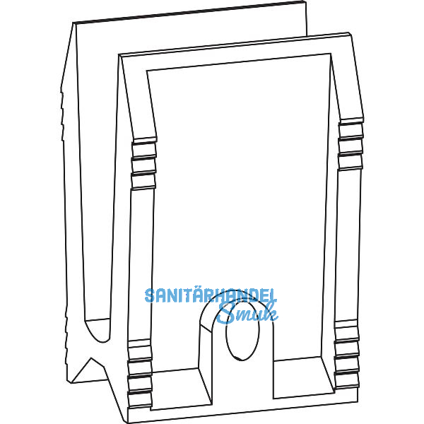 GU-934 HS F�hrung unten einzeln f�r Verbindungsstange 8mm,Kunststoff naturf�rbig