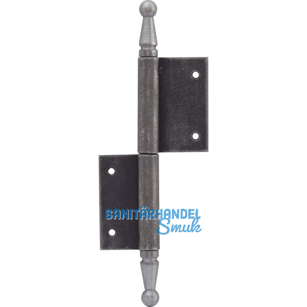 T�rnussband mit Zierkopf, links, 90 x 140 mm, Stahl blank