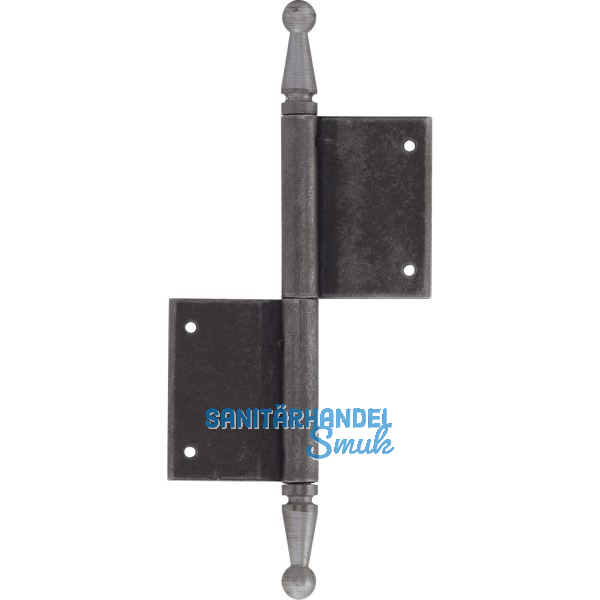 T�rnussband mit Zierkopf, links, 100 x 160 mm, Stahl blank