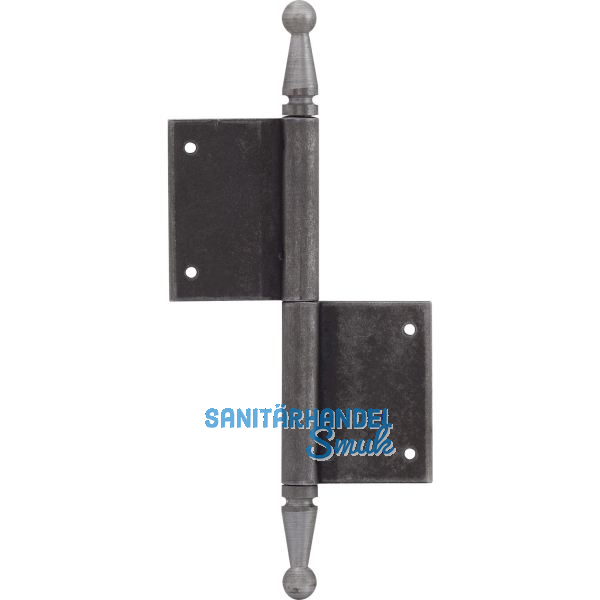 T�rnussband mit Zierkopf, rechts, 100 x 160 mm, Stahl blank