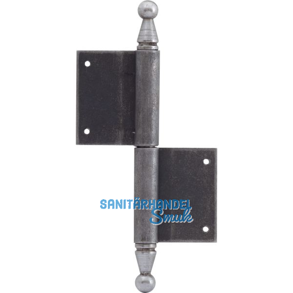 T�rnussband mit Zierkopf, rechts, 140 x 210 mm, Stahl blank