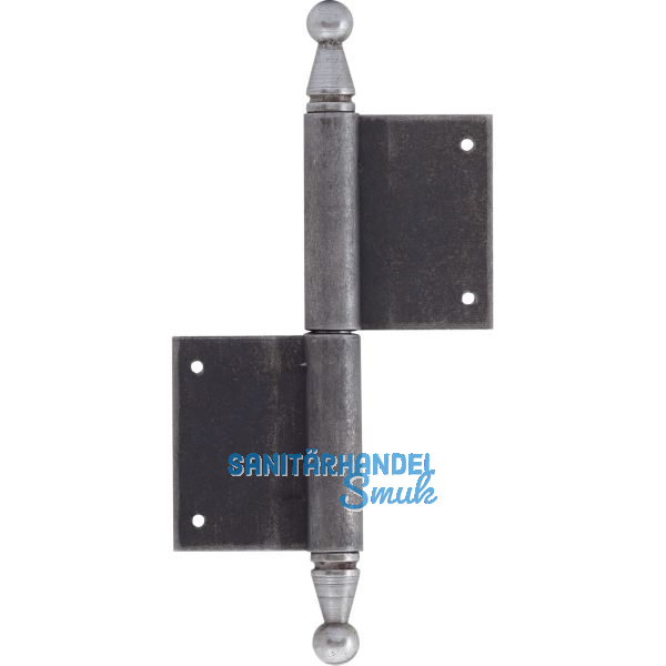 T�rnussband mit Zierkopf, links, 160 x 250 mm, Stahl blank