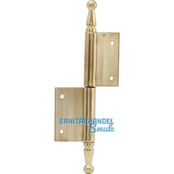 T�rnussband mit Zierkopf, links, 90 x 140 mm, Messing poliert