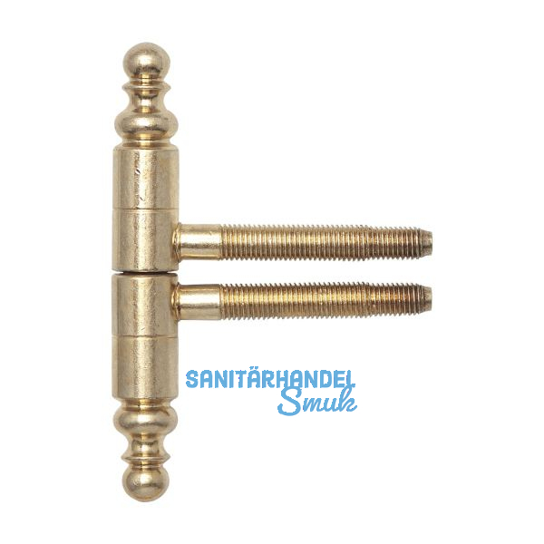 SFS Einbohrband 2-tlg. mit Zierkopf, � 16 mm, Bandh�he 108,5mm,Stahl vermessingt