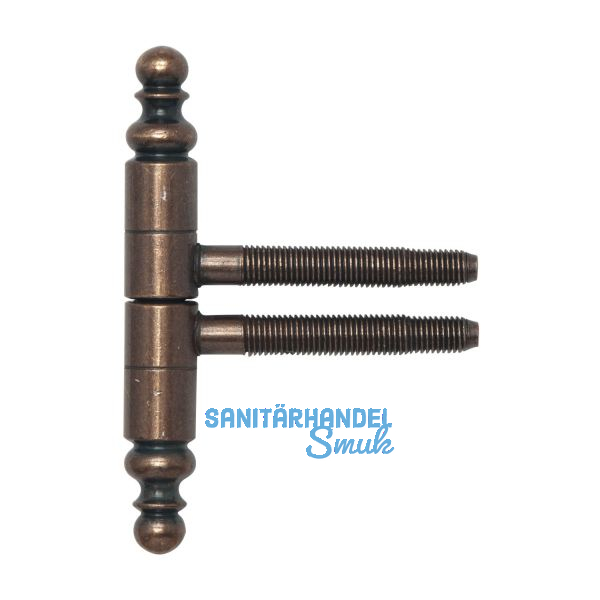 SFS Einbohrband 2-tlg. mit Zierkopf, � 16 mm, Bandh�he 108,5mm,bronze patiniert