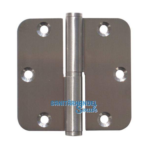 Aufschraubband B 1834 rechts, 80,3 x 82 x 2,5 mm, Edelstahl