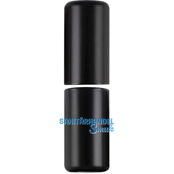 Aufsteckh�lsen flachrund, 16 mm, Aluminium schwarz RAL 9005