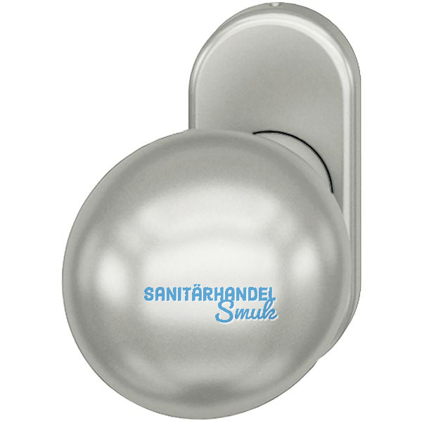 FSB T�rknopf 07 0802 - auf Rosette, � 50 mm gerade, drehbar, silber eloxiert