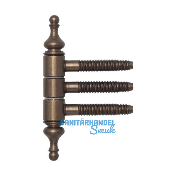 Einbohrzierband 3-teilig, 16 mm, Stahl bronze patiniert